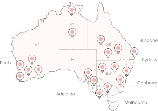 Australia Wide Delivery and Installation Map